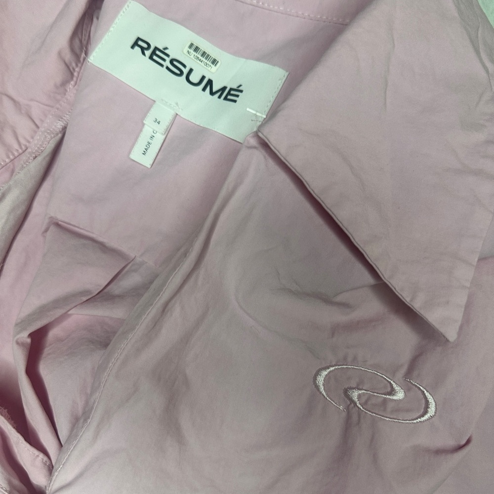 Resume Pink Collared Shirt with Logo
